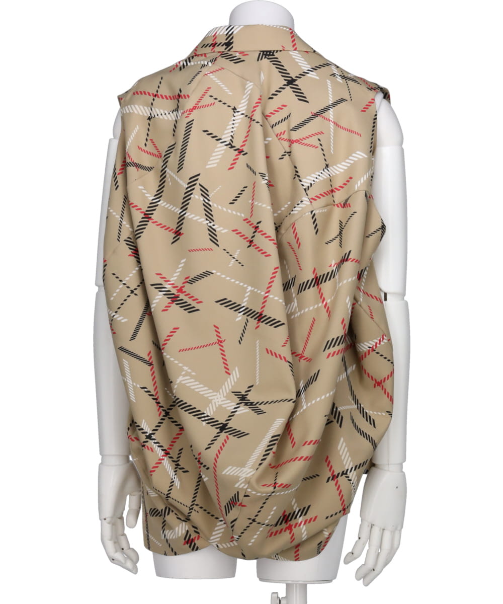 WIND BLOW CHECK BALL JACKET VEST