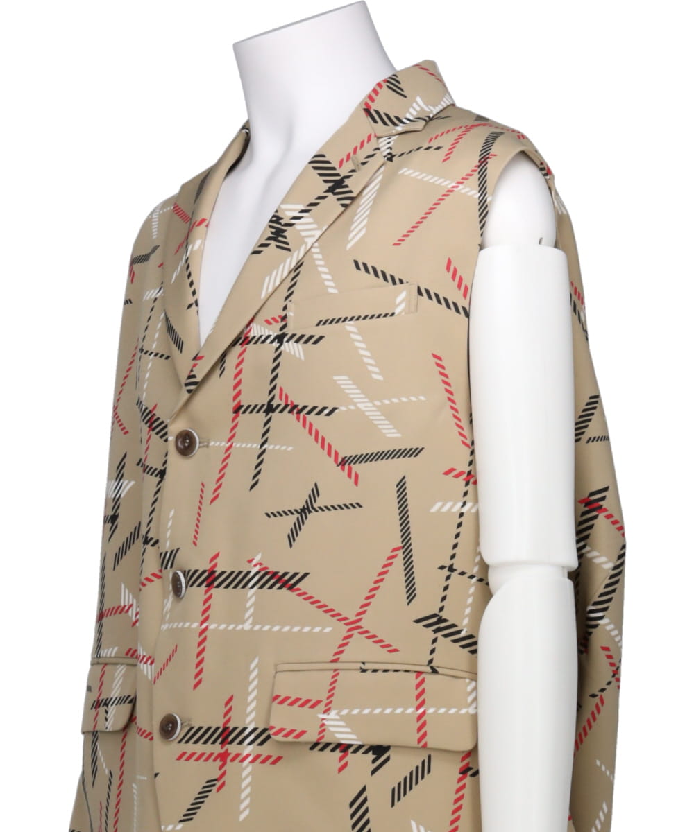 WIND BLOW CHECK BALL JACKET VEST