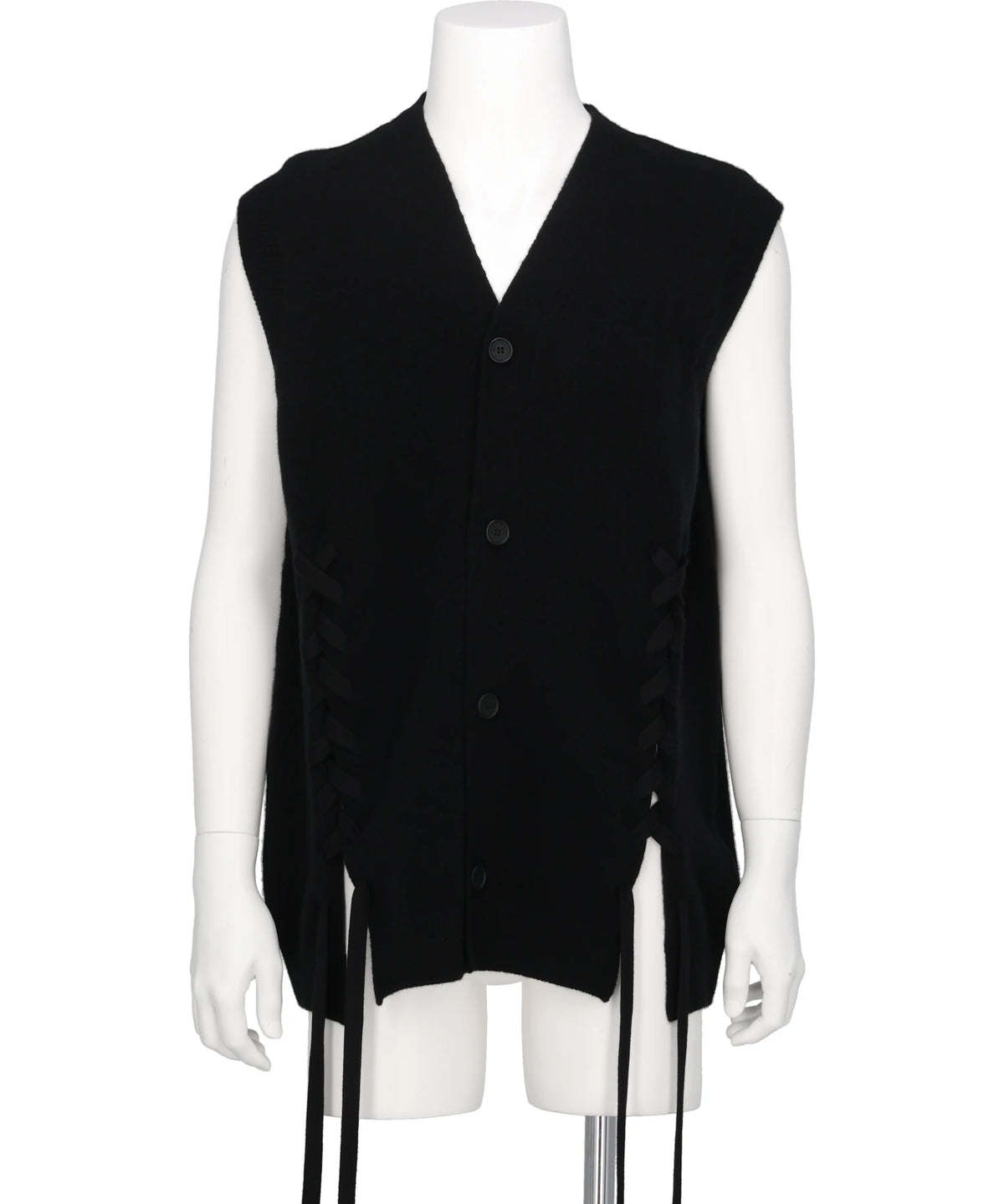 MERINO LACE UP HEM VEST
