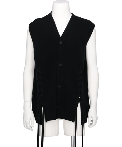 MERINO LACE UP HEM VEST