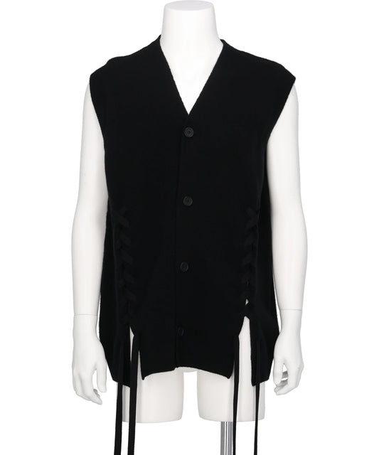 MERINO LACE UP HEM VEST