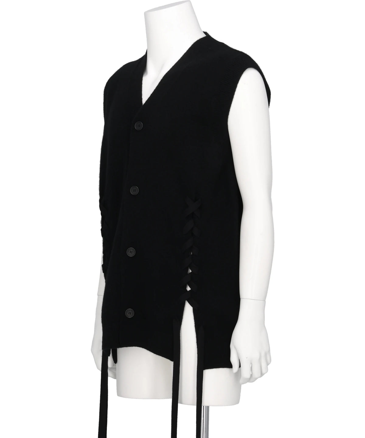 MERINO LACE UP HEM VEST