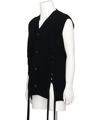 MERINO LACE UP HEM VEST