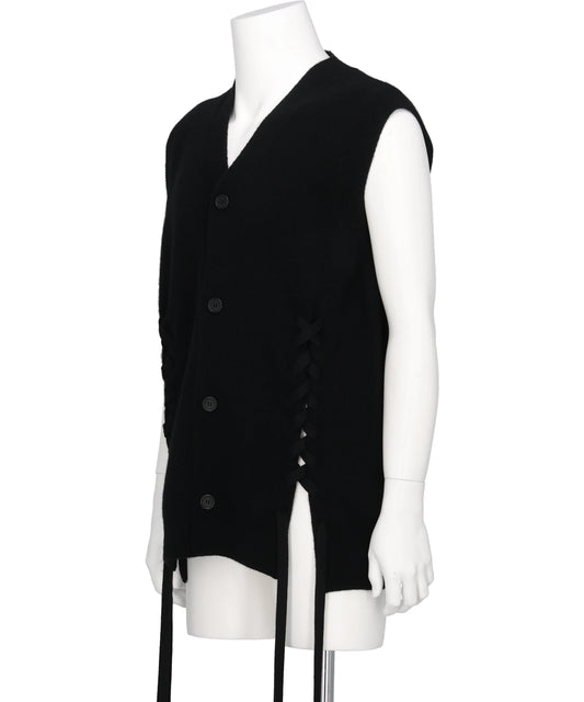 MERINO LACE UP HEM VEST