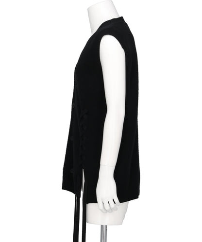 MERINO LACE UP HEM VEST