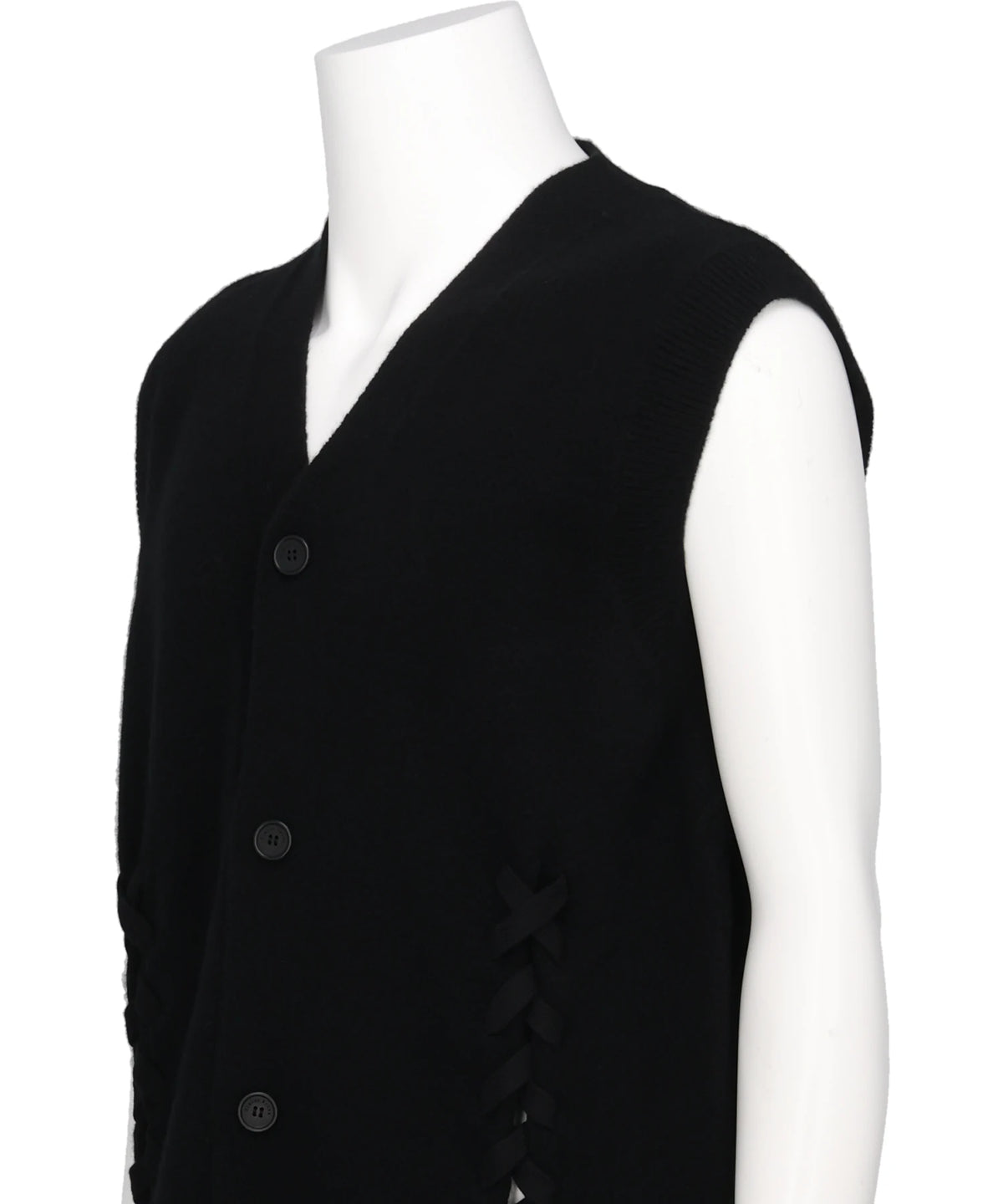 MERINO LACE UP HEM VEST