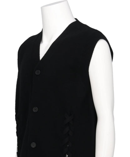 MERINO LACE UP HEM VEST