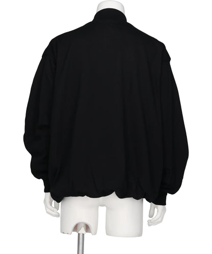 HANDEMBROIDERED BALLOON JERSEYZIP-UPTOP
