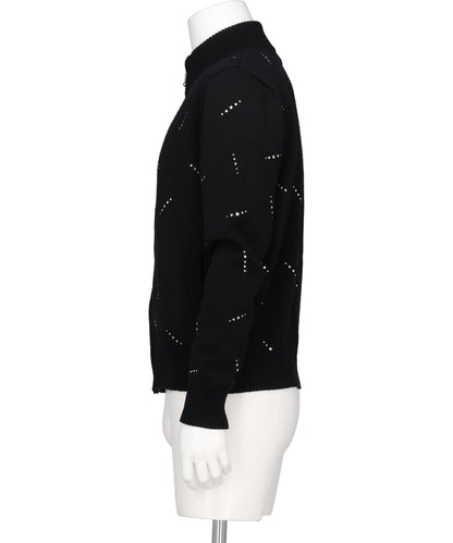CRYSTAL EMBELLISHED TRACK TOP