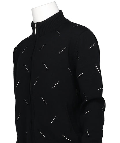 CRYSTAL EMBELLISHED TRACK TOP