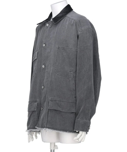 COTTON CUT-OFF COVERALL JACKET