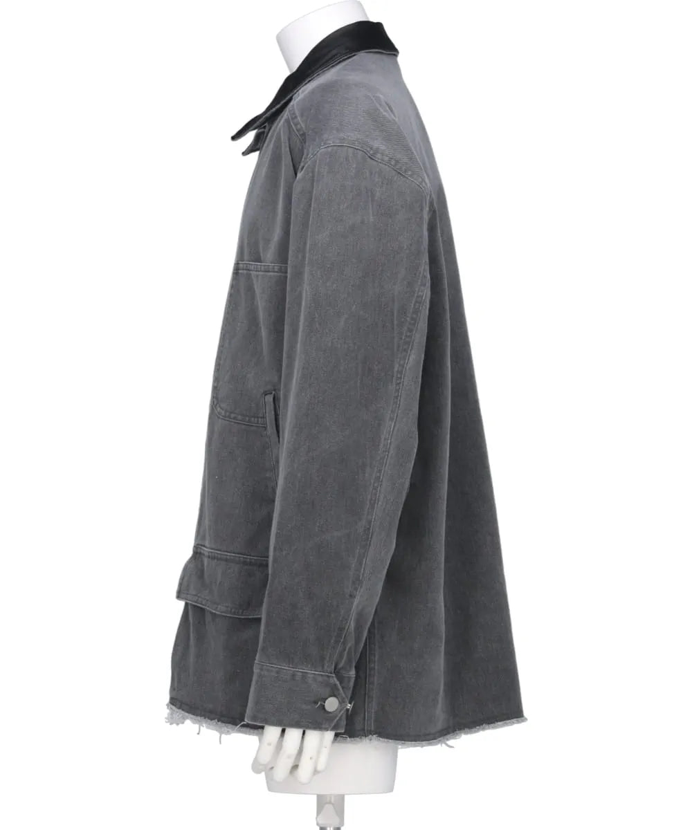 COTTON CUT-OFF COVERALL JACKET