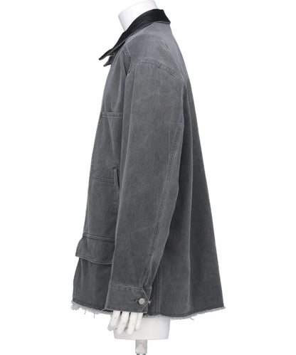 COTTON CUT-OFF COVERALL JACKET