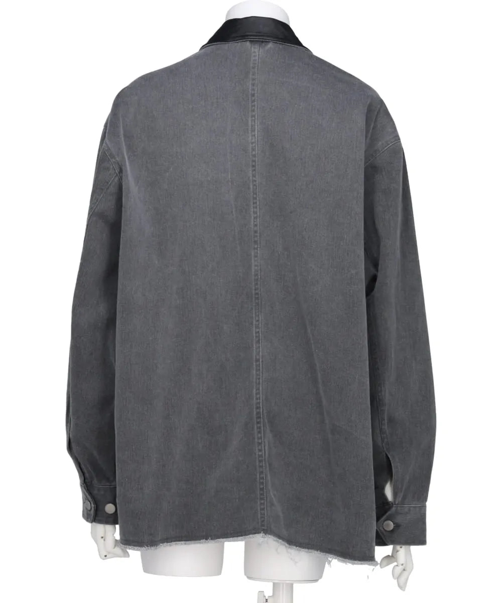 COTTON CUT-OFF COVERALL JACKET