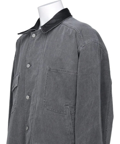 COTTON CUT-OFF COVERALL JACKET