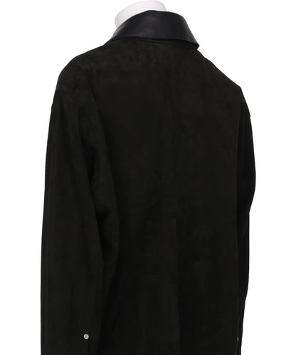 NUBACK LEATHER COVERALL JACKET