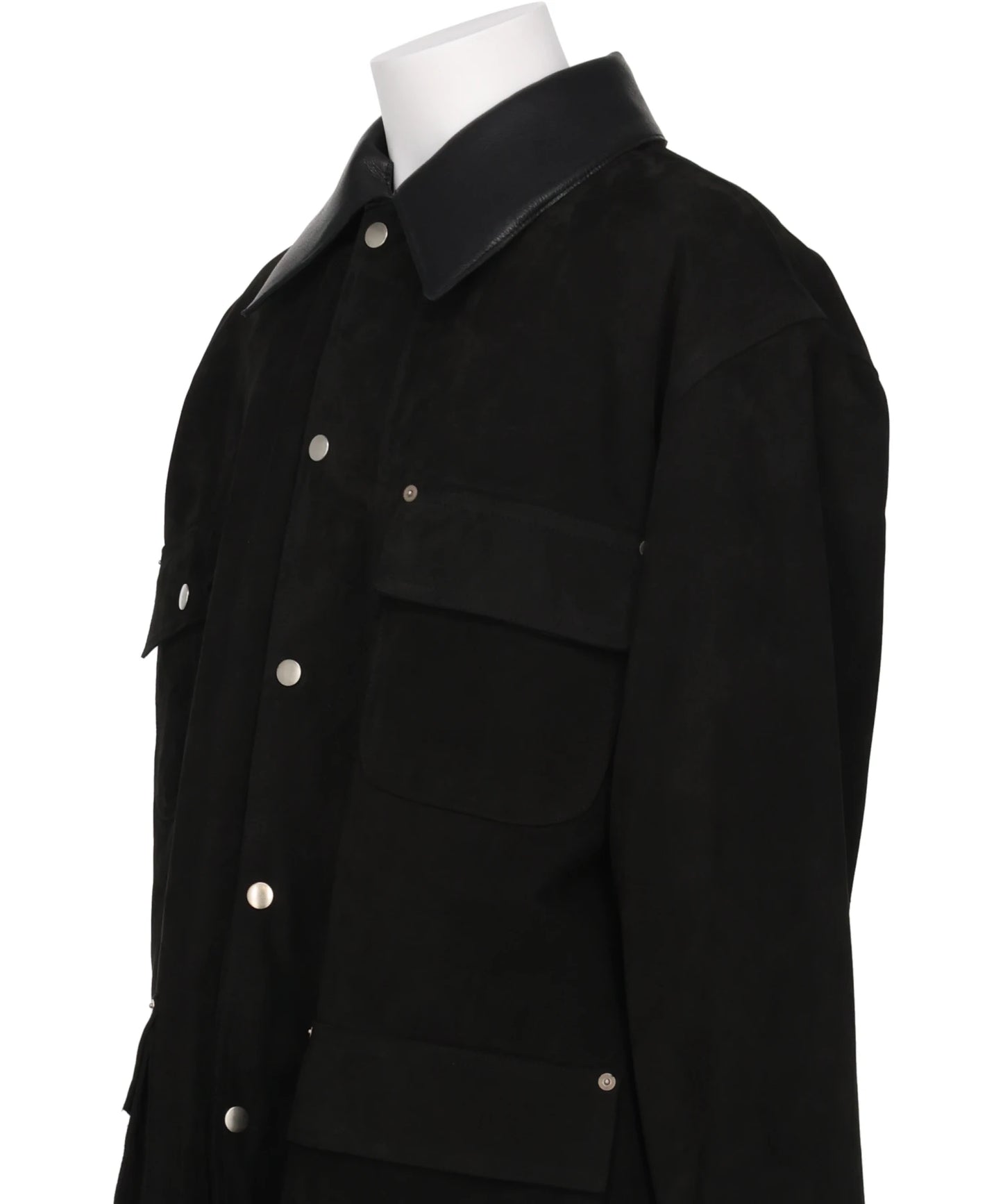 NUBACK LEATHER COVERALL JACKET