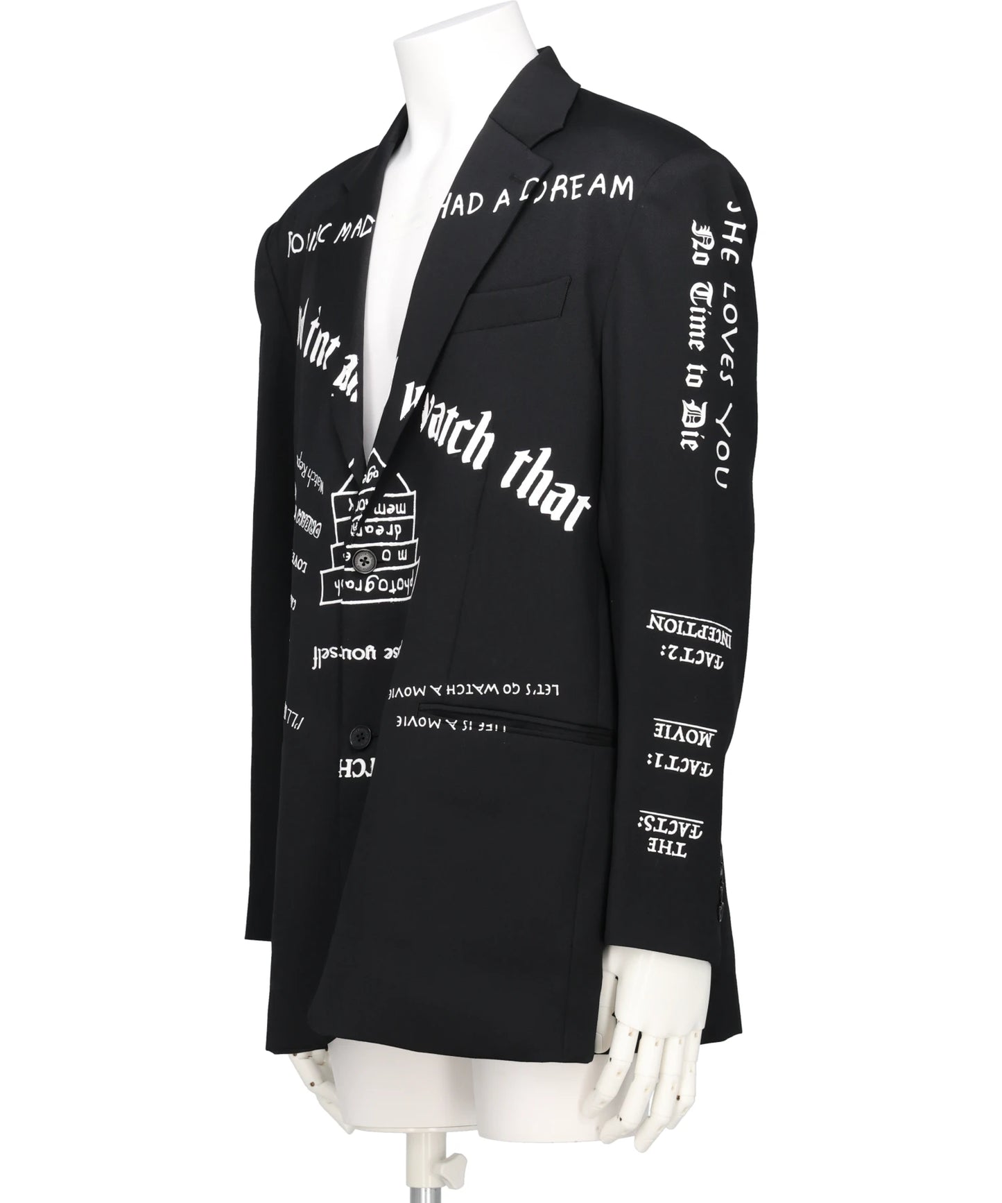 "TATTOO" PRINTED TAILORED JACKET