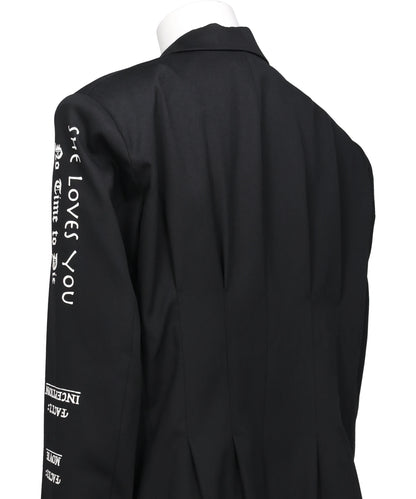 "TATTOO" PRINTED TAILORED JACKET