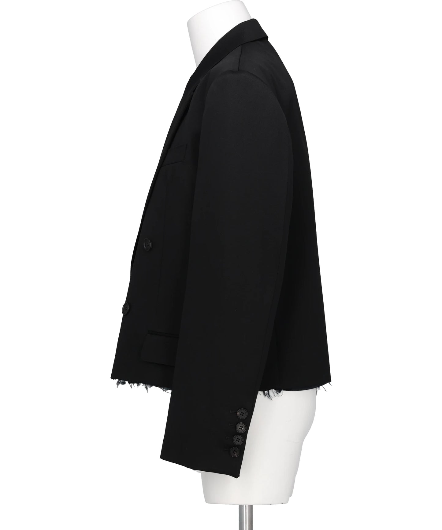 WOOL GABARDINE CUT-OFF SPENCER JACKET