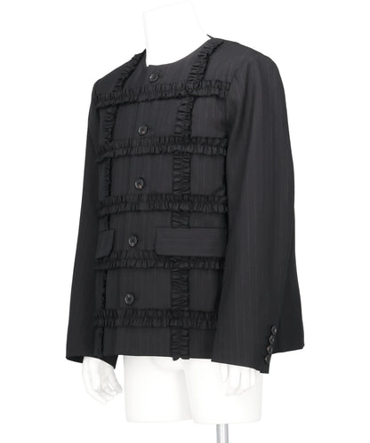 RUFFLE TAILORED JACKET