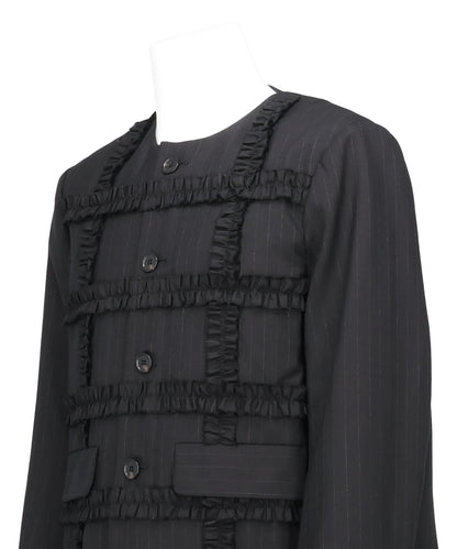 RUFFLE TAILORED JACKET