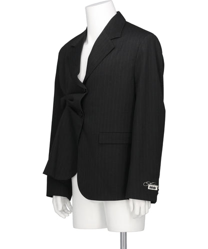 PLEATED BLAZER PINSTRIPE