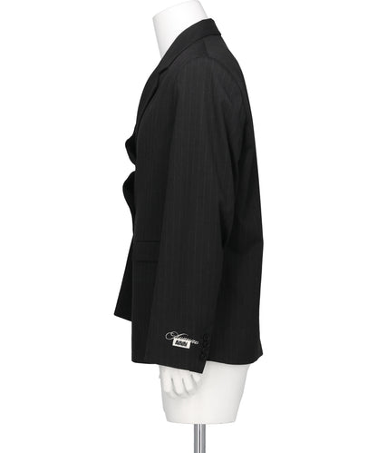 PLEATED BLAZER PINSTRIPE