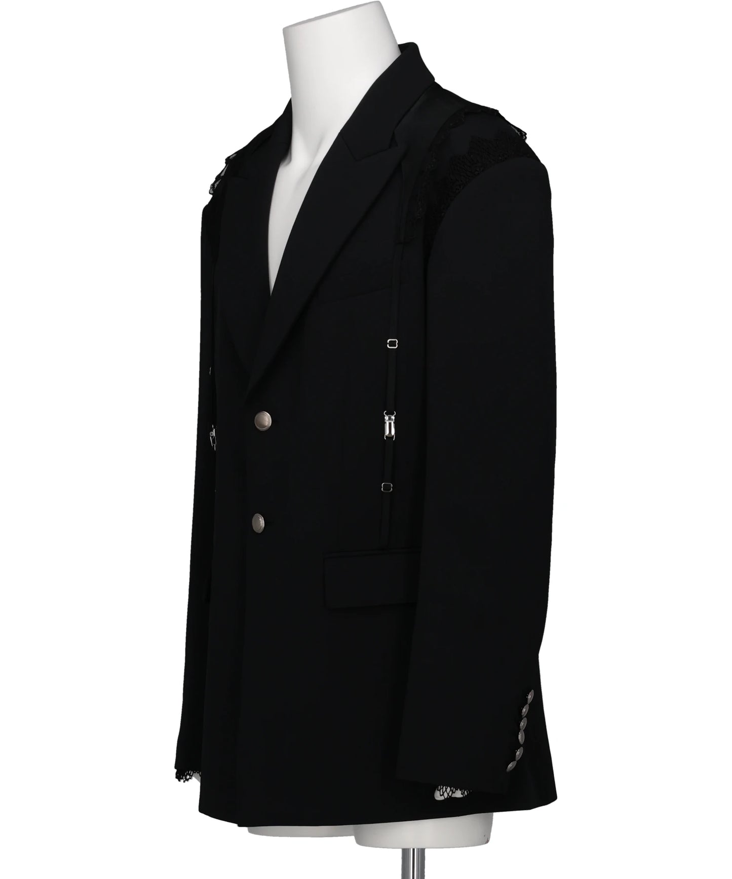 GARTER COLLAR PEAKED LAPEL JACKET