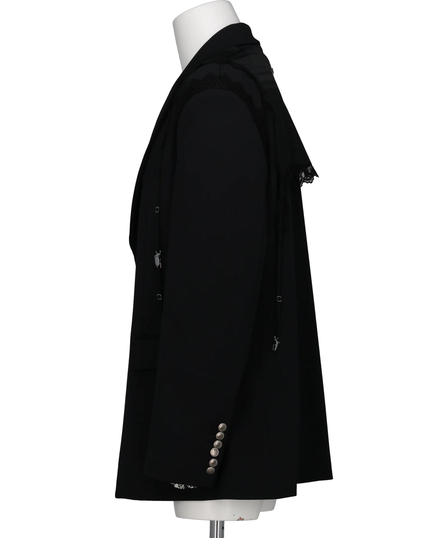 GARTER COLLAR PEAKED LAPEL JACKET