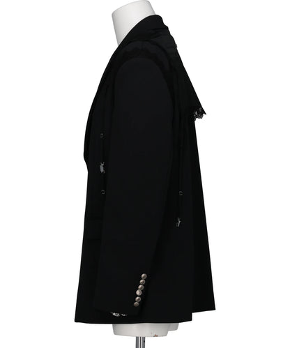 GARTER COLLAR PEAKED LAPEL JACKET
