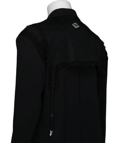 GARTER COLLAR PEAKED LAPEL JACKET