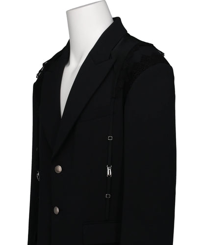 GARTER COLLAR PEAKED LAPEL JACKET