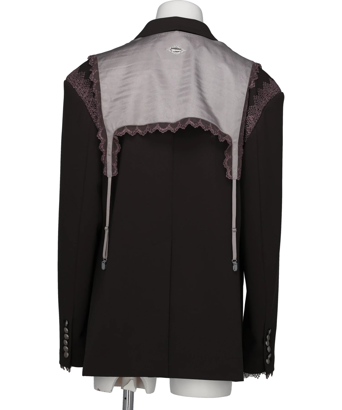 GARTER COLLAR PEAKED LAPEL JACKET