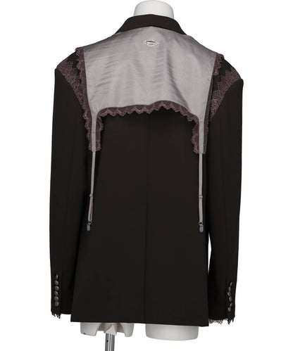 GARTER COLLAR PEAKED LAPEL JACKET
