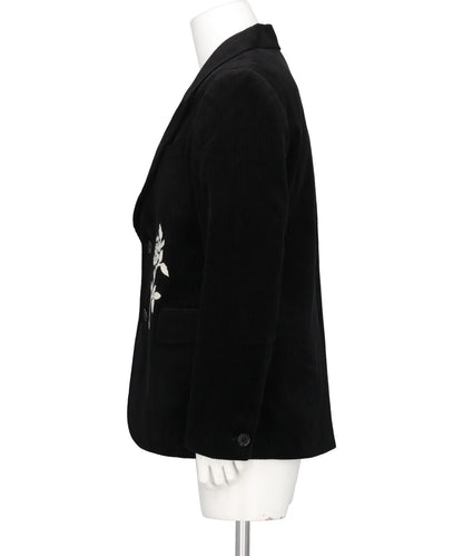 HAND-EMBROIDERED CORDUROY BLAZER