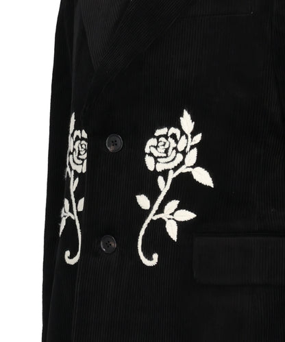 HAND-EMBROIDERED CORDUROY BLAZER