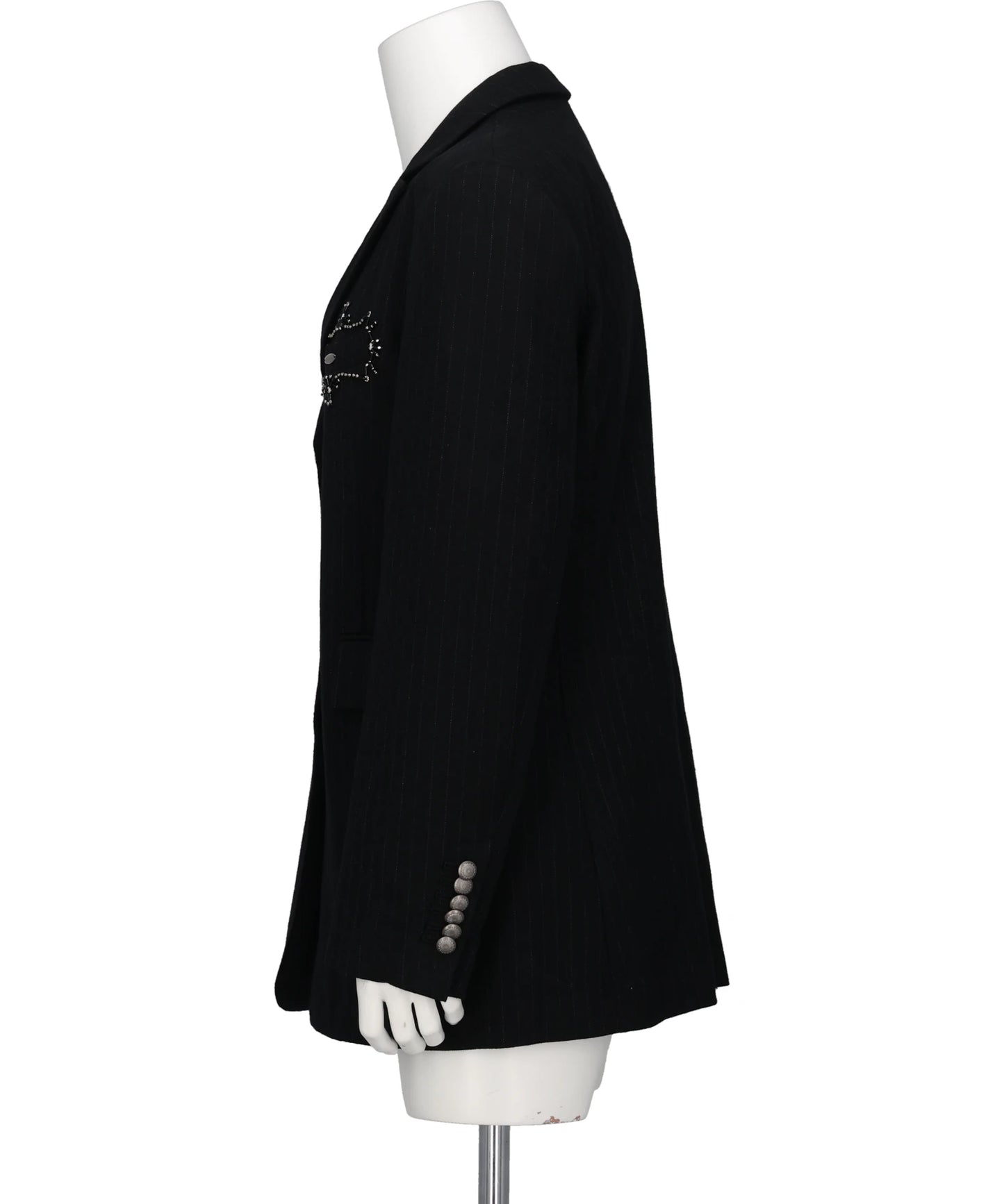 METAL EMBROIDERY STRIPE WOOL JACKET