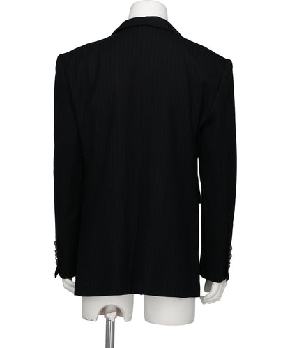 METAL EMBROIDERY STRIPE WOOL JACKET