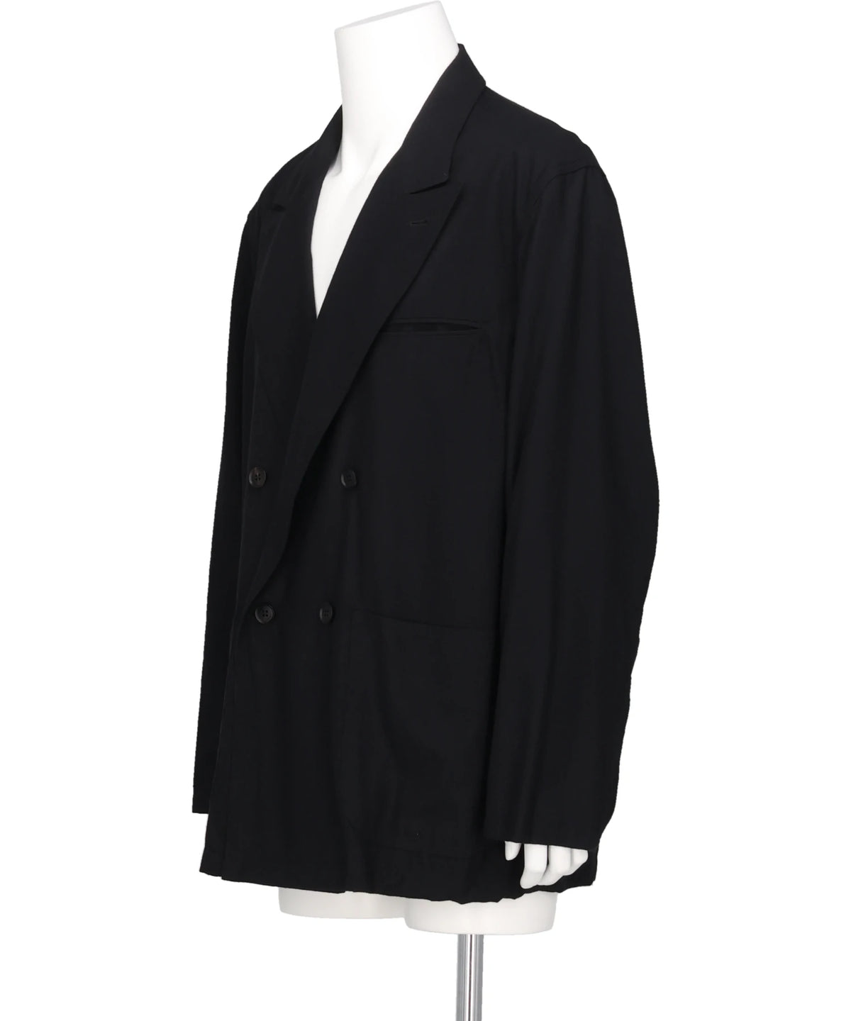 RAYON POLYESTER BRUSHED TWILL RELAXED DOUBLE BREASTED BLAZER