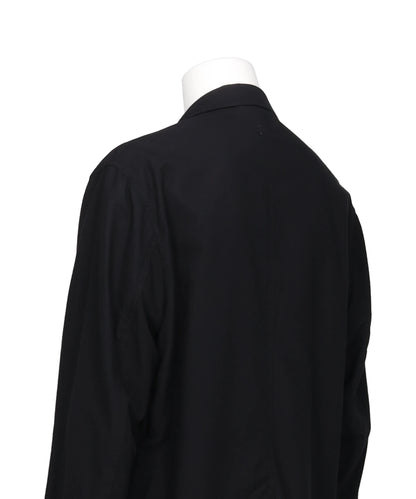 RAYON POLYESTER BRUSHED TWILL RELAXED DOUBLE BREASTED BLAZER
