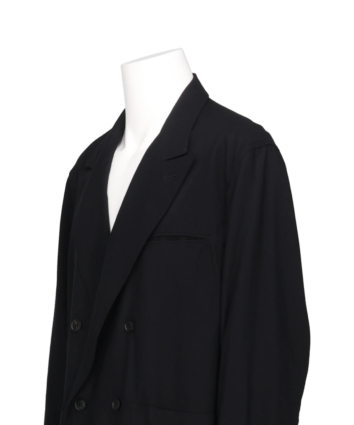 RAYON POLYESTER BRUSHED TWILL RELAXED DOUBLE BREASTED BLAZER