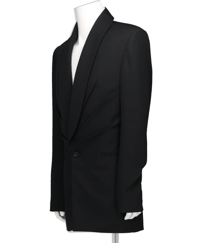 PLEATED SHAWL COLLAR JACKET