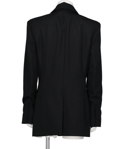 PLEATED SHAWL COLLAR JACKET