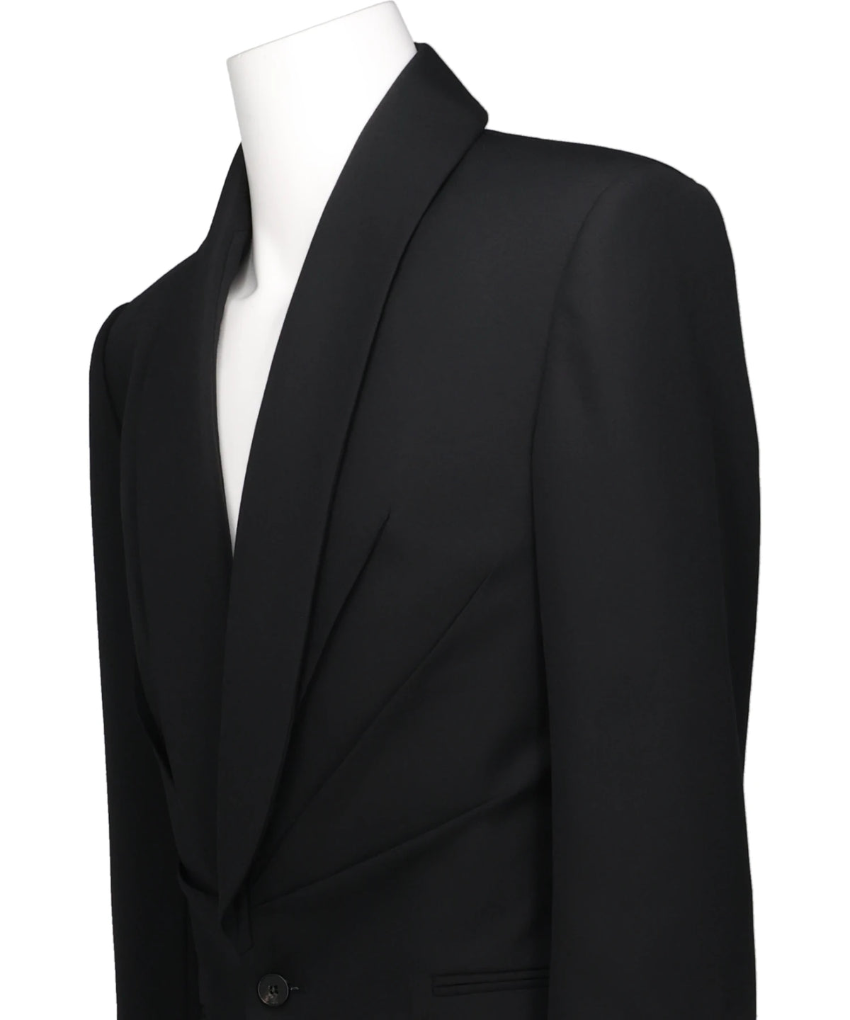 PLEATED SHAWL COLLAR JACKET