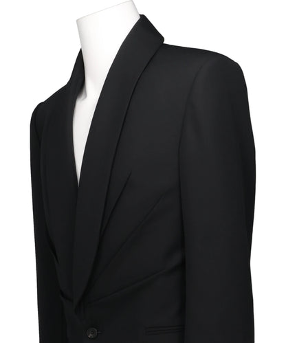 PLEATED SHAWL COLLAR JACKET