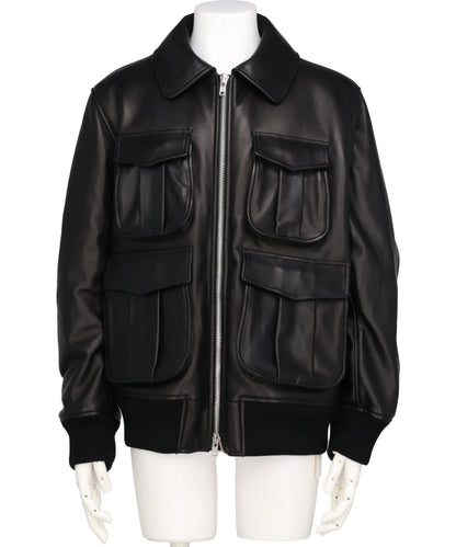 OVERSIZED MULTI POCKET AVIATOR JACKET