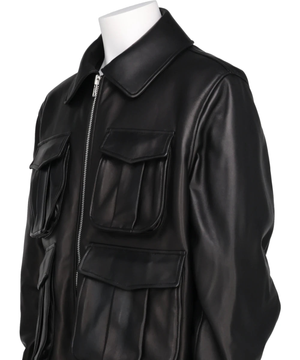 OVERSIZED MULTI POCKET AVIATOR JACKET