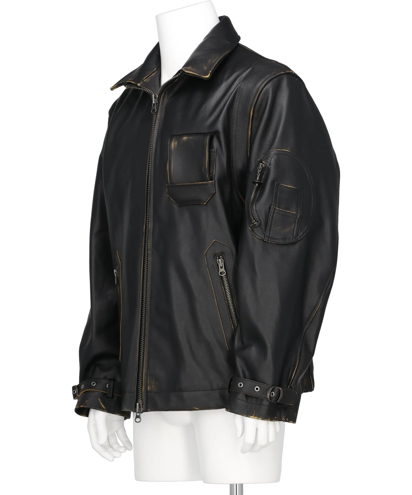 MILLITARY LEATHER FLIGHT JACKET