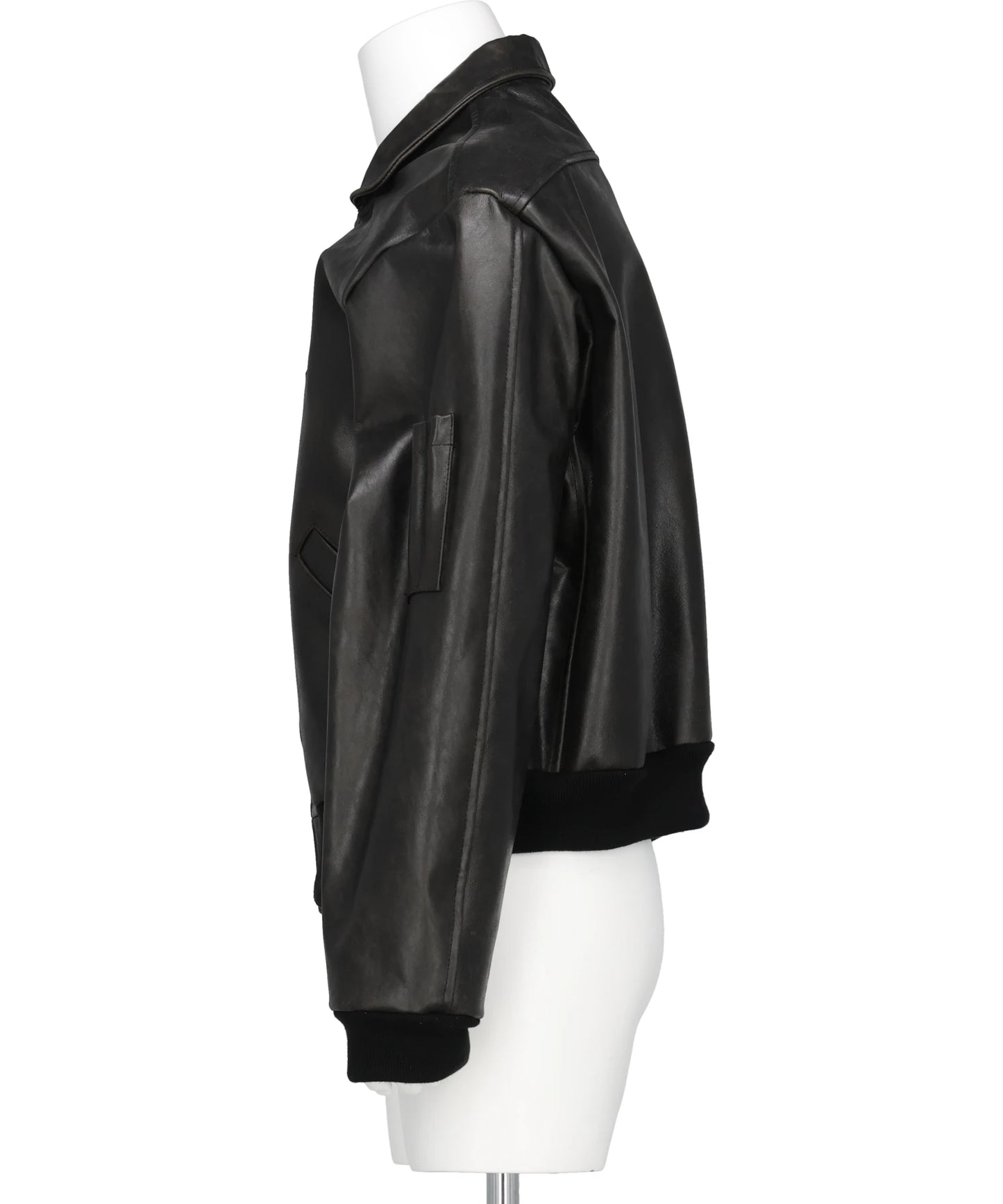 CRACKED LEATHER FLIGHT JACKET